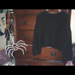 Black Cropped Sweater